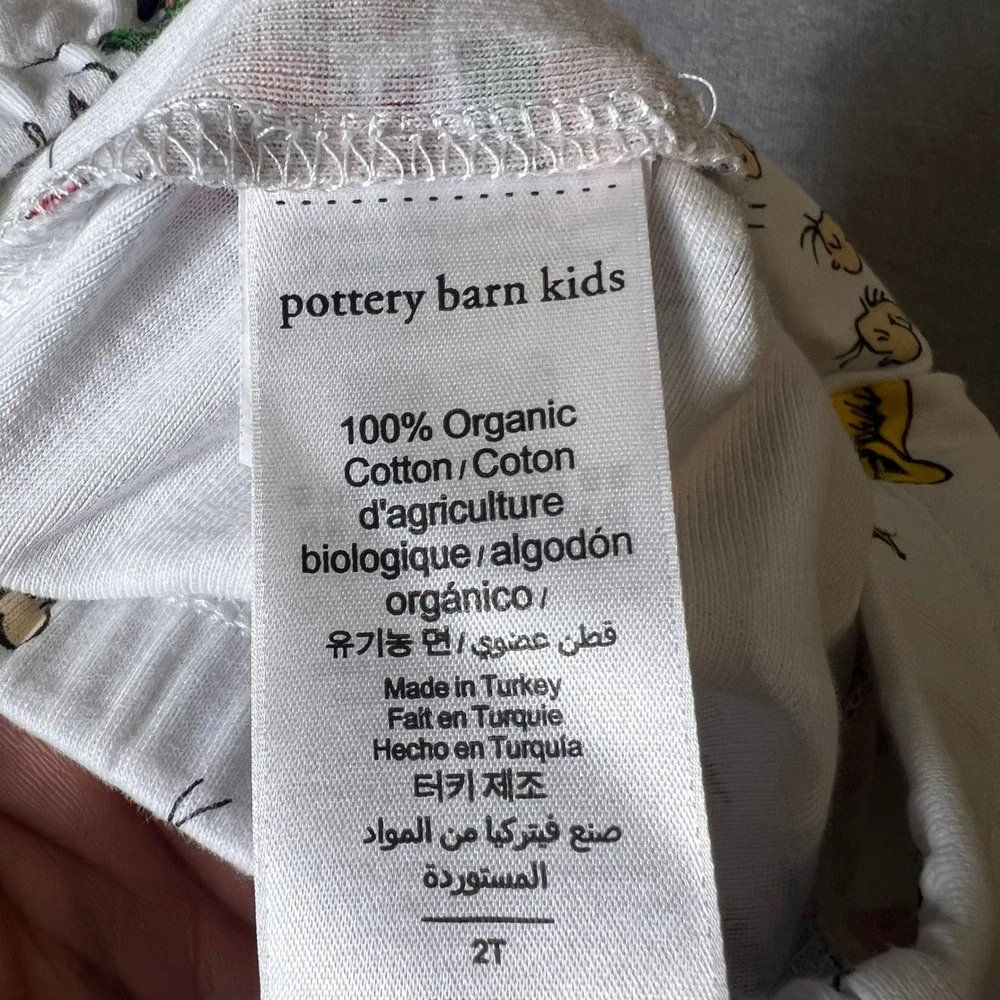 Pottery Barn Kids Dr Seuss The Grinch Organic Cotton Pajamas Set 2T White Red